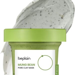 beplain Mung Bean Pore Clay Mask | Blackhead Removal facial Mud Pack | Deep Pore Cleansing Wash Off Pack | Gentle Facial Exfoliator | Korean Skincare | 4.05 fl.oz
